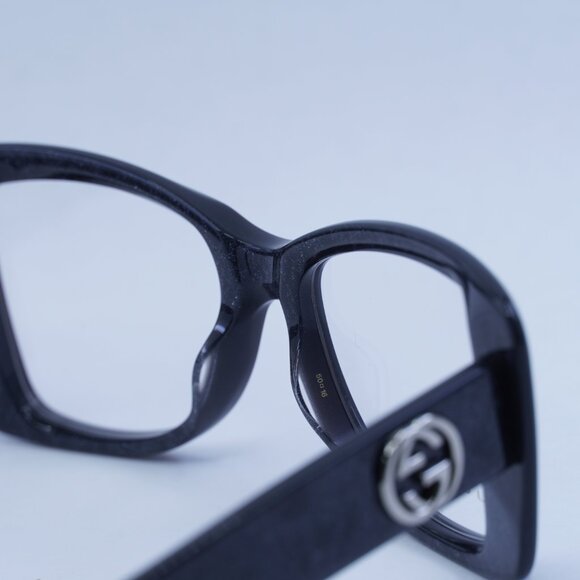 🕶️ New Gucci GG1697O 003 Eyeglasses - Dark Night Cosmic Glitter Frame - Picture 8 of 11